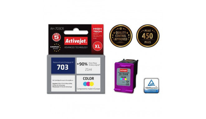 Activejet AH-703CR ink (replacement for HP 703 CD888AE; Premium; 21 ml; color)