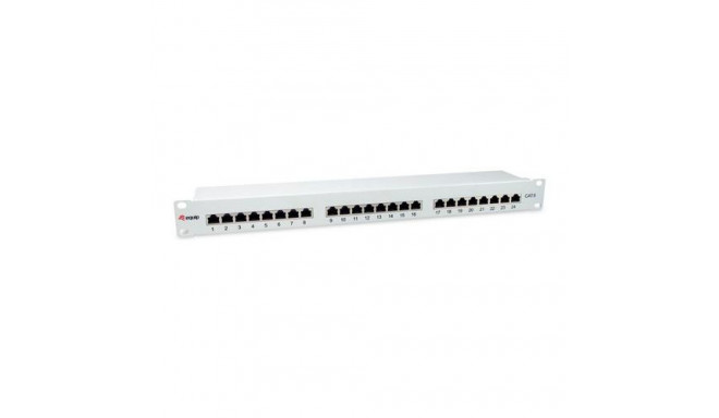 Equip 24-Port Cat.6 Shielded Patch Panel, Light Grey