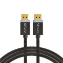 Savio DisplayPort cable 1 m Black CL-165 White