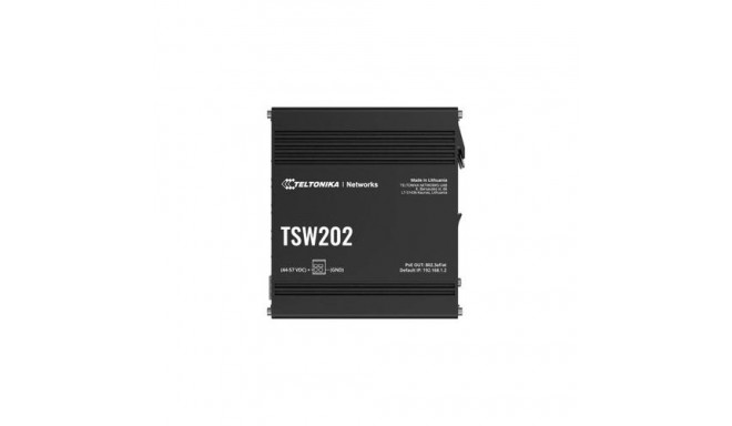 Teltonika TSW202 Managed L2 Gigabit Ethernet (10/100/1000) Power over Ethernet (PoE) Aluminium, Blue