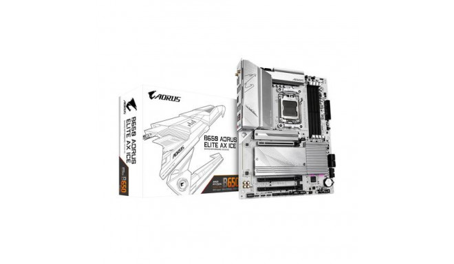 GIGABYTE B650 AORUS ELITE AX ICE Motherboard - Supports AMD Ryzen 8000 CPUs, 12+2+2 Phases Digital V