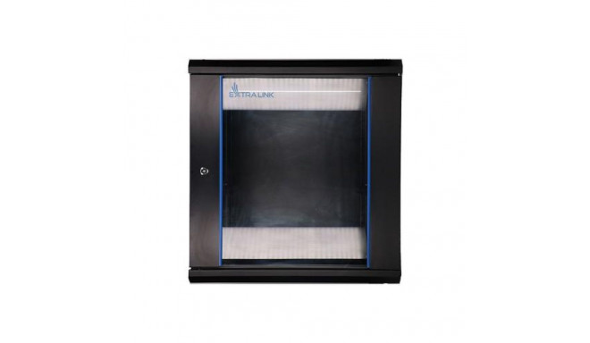 Extralink Rackmount cabinet 12U 600x450 Black wall mounted