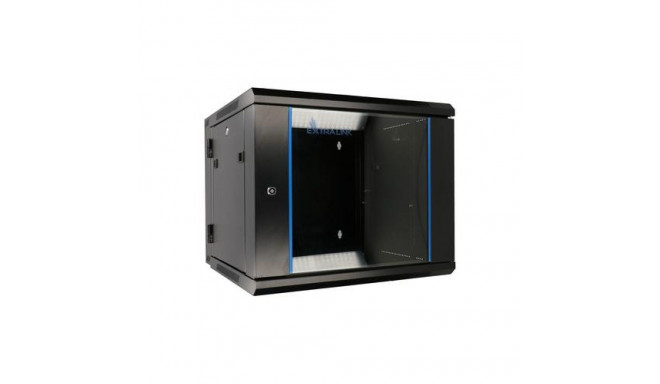Extralink Rackmount cabinet 12U 600x600 AZH Black wall mounted, swing type