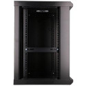 Extralink Rackmount cabinet 12U 600x450 Black wall mounted