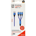 2GO 797151 USB cable 1.5 m USB B USB C/Micro-USB B/Lightning Black, Blue