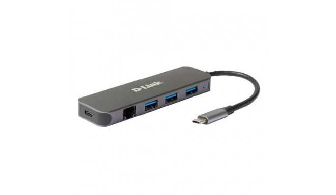 D-Link 5-in-1 USB-C Hub with Gigabit Ethernet/Power Delivery DUB-2334