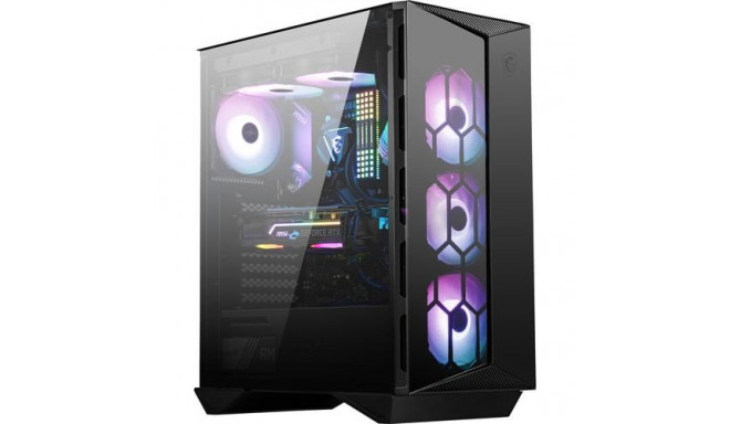 MSI MPG GUNGNIR 110R Mid Tower Gaming Computer Case Black, USB 3.2 Gen2 Type C, 4x 120mm ARGB Fan, M