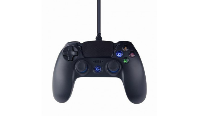 Gembird Wired vibration game controller for PlayStation 4 or PC, black