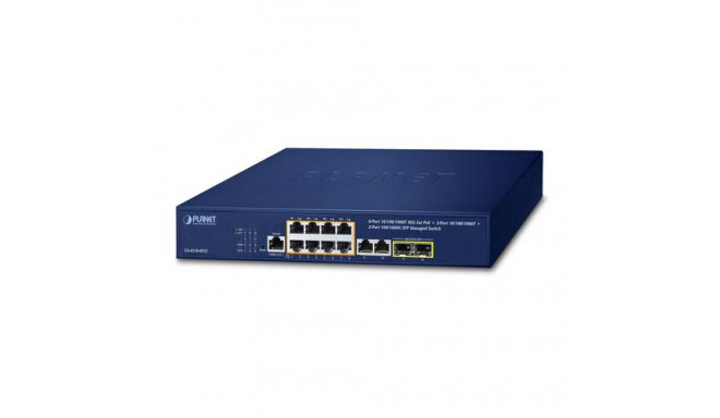 PLANET IPv4/IPv6, 8-Port Managed L2/L4 Gigabit Ethernet (10/100/1000) Power over Ethernet (PoE) 1U B