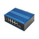 Digitus 8 port Fast Ethernet network PoE switch, industrial, unmanaged, 1 SFP uplink