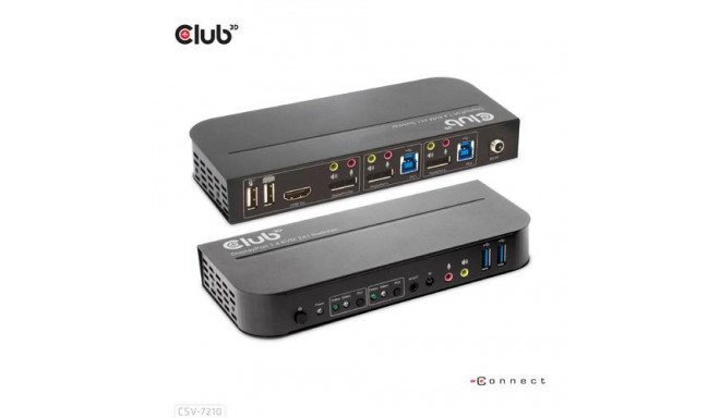 CLUB3D DisplayPort/HDMI KVM Switch For Dual DisplayPort 4K 60Hz