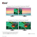 CLUB3D Type-C 8-in-1 hub with 2x HDMI, 2x USB-A, RJ45, SD/ Micro SD card slots and USB Type-C female