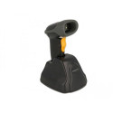 DeLOCK 2.4 GHz Barcode Scanner 1D and 2D with charging station - 5 Languages