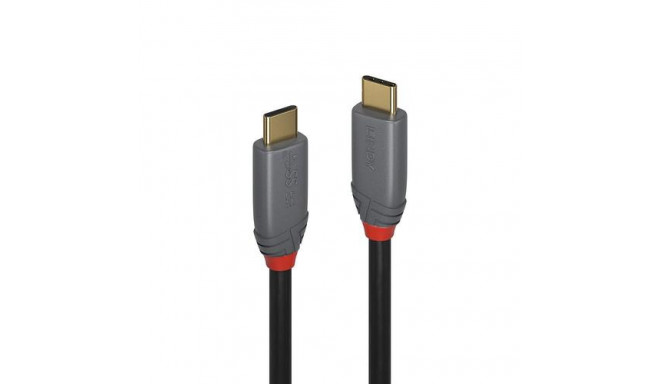 Lindy 1m USB 3.2 Type C to C Cable, 20Gbps, 5A, PD, Anthra Line