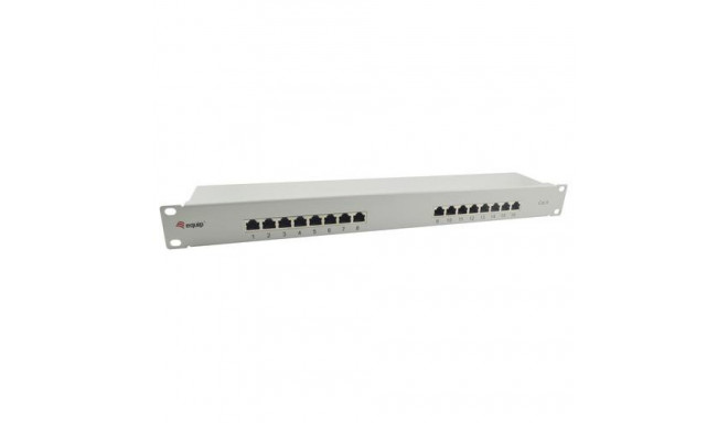 Equip 16-Port Cat.6 Shielded Patch Panel, Light Grey