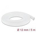 DeLOCK Braided Sleeve stretchable 5 m x 12 mm white