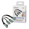 LogiLink UA0361 interface hub USB 3.2 Gen 1 (3.1 Gen 1) Type-C 5000 Mbit/s Silver