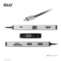 CLUB3D USB Gen1 Type-C 9-in-1 hub with HDMI, VGA, 2x USB Gen1 Type-A, RJ45, SD/Micro SD card slots a