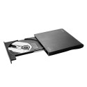 Savio AK-59 External slim CD/DVD Recorder R/RW - USB-C/USB-A black optical disc drive DVD±RW