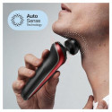 Braun Series 6 61-R1200s Foil shaver Trimmer Black, Red