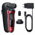 Braun Series 6 61-R1200s Foil shaver Trimmer Black, Red