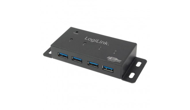 LogiLink UA0149 interface hub 5000 Mbit/s Grey