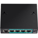 Trendnet TE-FP051 network switch Unmanaged Fast Ethernet (10/100) Power over Ethernet (PoE) Black