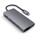 Satechi Multi-Port Adapter V2 Dock st. USB 3.2 Gen 1 (3.1 Gen 1) Type-C Grey