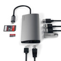 Satechi Multi-Port Adapter V2 Dock st. USB 3.2 Gen 1 (3.1 Gen 1) Type-C Grey