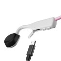 SHOKZ OpenMove Headphones Wired &amp; Wireless Ear-hook Calls/Music USB Type-C Bluetooth Pink