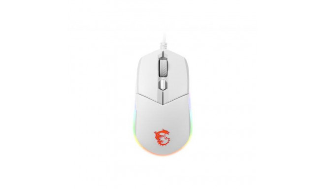 MSI CLUTCH GM11 WHITE Gaming Mouse &#039;2-Zone RGB, upto 5000 DPI, 6 Programmable button, Symme