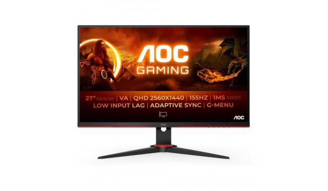 AOC G2 Q27G2E/BK computer monitor 68.6 cm (27&quot;) 2560 x 1440 pixels Quad HD Black, Red