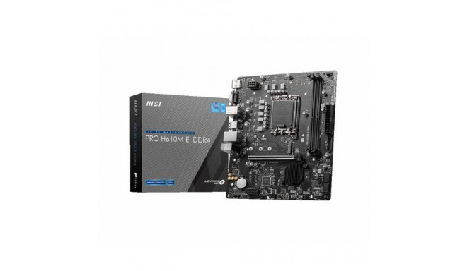 MSI PRO H610M-E DDR4 motherboard Intel H610 LGA 1700 micro ATX