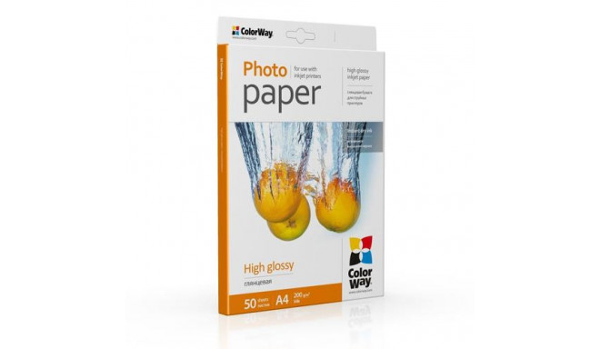 Colorway PG200050A4 photo paper A4 White Gloss