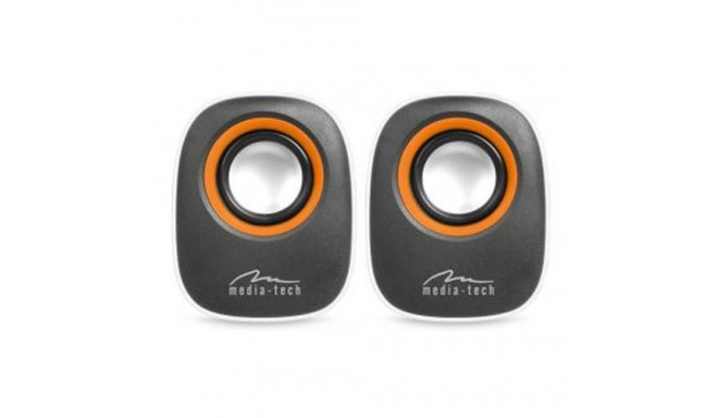 Mediatech MT3137W loudspeaker Black, White Wired 6 W