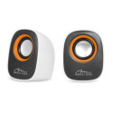 Mediatech MT3137W loudspeaker Black, White Wired 6 W
