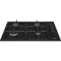 Beko HIBG64120SB 60cm Gas Hob with Side Knob Controls