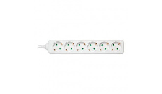 Deltaco GT-0601 power extension 3 m 6 AC outlet(s) Indoor White