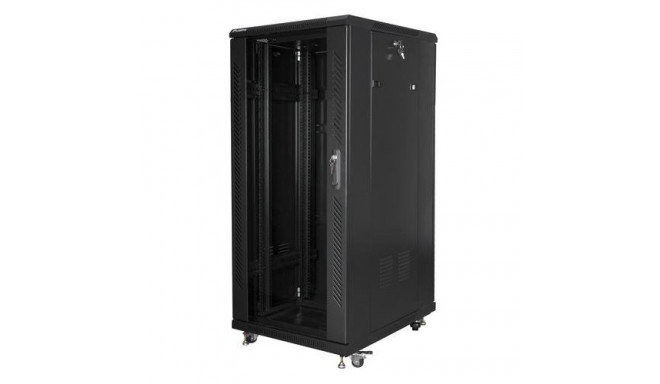 Lanberg FF01-6827-12BL rack cabinet 27U Freestanding rack Black