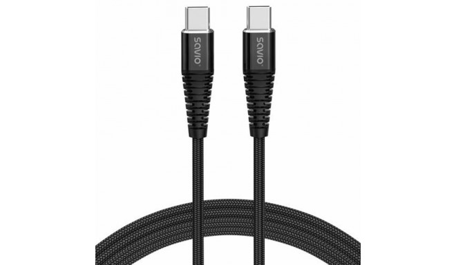 Savio CL-160 USB cable USB 2.0 2 m USB C Black