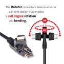 CLUB3D HDMI 2.0 4K60Hz UHD 360 Degree Rotary cable 2m/6.74ft