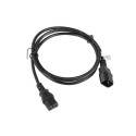 Lanberg CA-C13E-11CC-0018-BK power cable Black 1.8 m C13 coupler C14 coupler