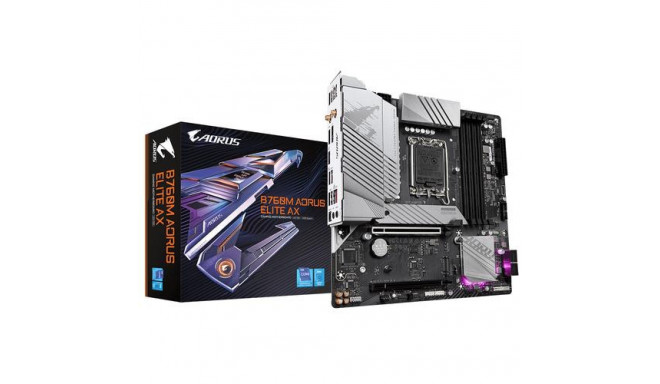 GIGABYTE B760M AORUS ELITE AX Motherboard - Supports Intel Core 14th Gen CPUs, 12*+1+1 Phases Digita