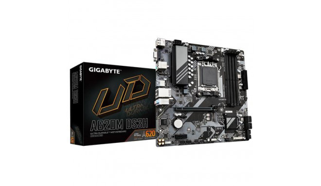 GIGABYTE A620M DS3H Motherboard - Supports AMD Ryzen 8000 CPUs, 5+2+2 Phases Digital VRM, up to 7600