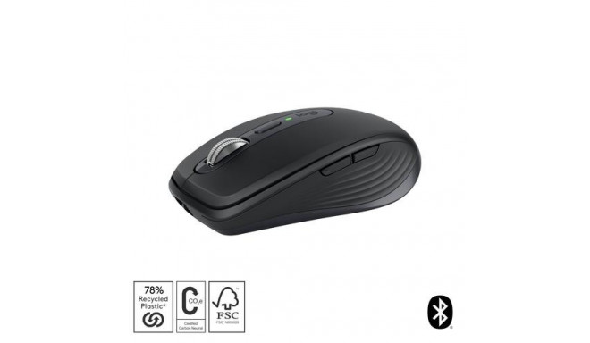 Logitech MX Anywhere 3S mouse Office Right-hand RF Wireless + Bluetooth Laser 8000 DPI