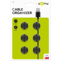 Goobay 70362 cable organizer Desk/Wall Cable holder Black 6 pc(s)