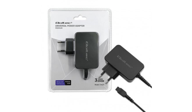 Qoltec 51025 power adapter/inverter Indoor Black