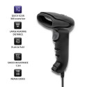 Qoltec 50868 barcode reader Handheld bar code reader 1D/2D Laser Black