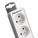 Qoltec 50292 power extension 1.8 m 6 AC outlet(s) Indoor White
