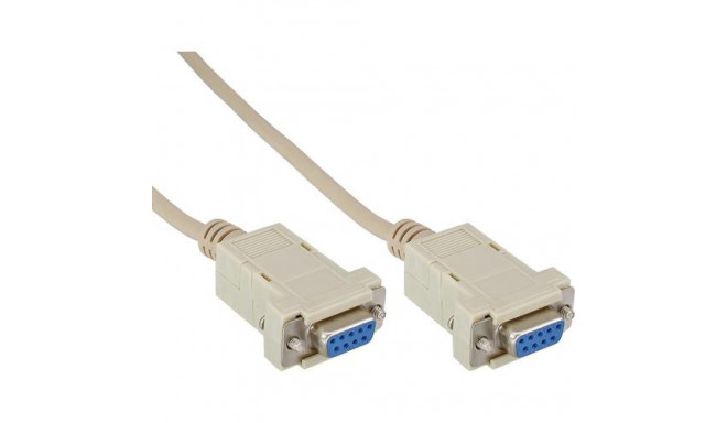 InLine null modem cable DB9 female / female, assembled, grey, 2m